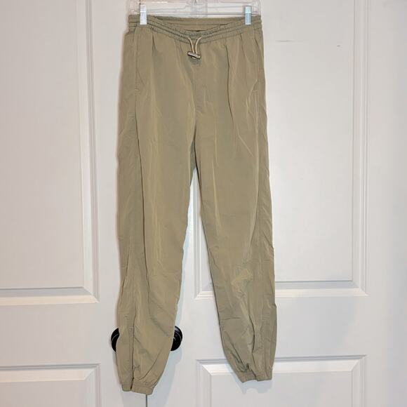 Lululemon Evergreen Jogger Tack Pants Ankle Zip Cafe Au Lait Tan 6 - Picture 1 of 11